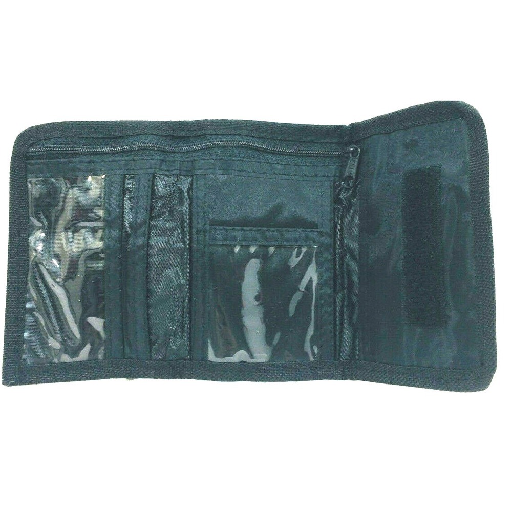 Tweety Bird Wallet Trifold Nylon Zipper Hook & Loop Closure Warner Bros Blue - Picture 2 of 4